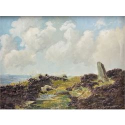 Lewis Creighton (British 1918-1996): Coastal Moorland Landscape, oil on board signed 57cm x 75cm