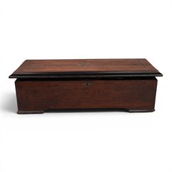 Swiss-Late 19th-century musical box playing ten airs, 62 tooth steel comb and brass cylind...