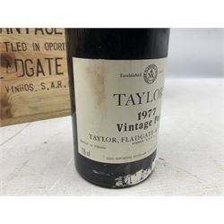 Taylor's, 1977, vintage port, 75cl, 21% vol, twelve bottles, cased 