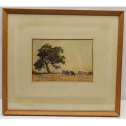 Alfred Wildsmith (British 1876-1936): Cattle Grazing, watercolour signed and dated 1921, 17cm x 25cm