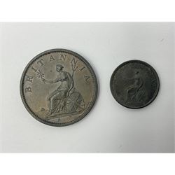 George III 1806 penny and halfpenny coins