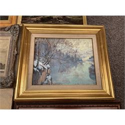 Collection of oil paintings, artists including Albert Ernest Bottomley, Stephen Denison, Hermann Sandoz, H Drummond, Ainsworth, Keith Cresswell, etc (10)