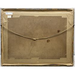 Attrib. Alfred Walter Bayes (British 1832-1909): Cattle by the Riversde, watercolour unsigned, inscribed in a later hand verso 27cm x 37cm