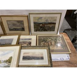Collection of watercolours by various artists, to include John F Greenwood, Stanley Trainor, Albin Trowski etc, (qty)