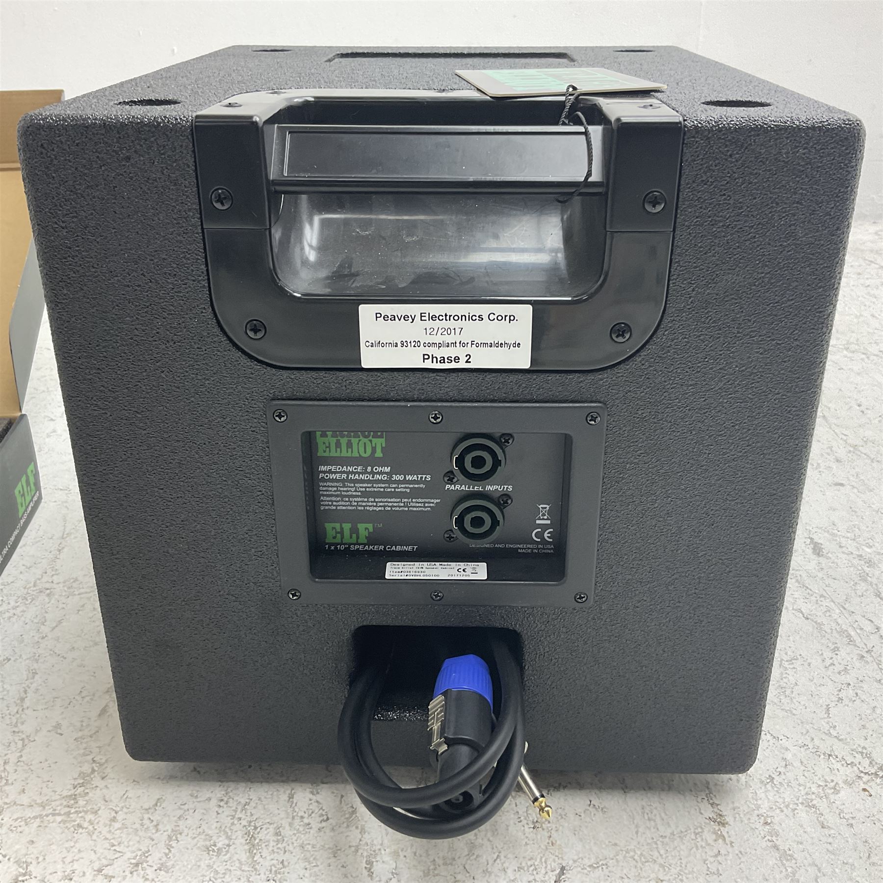 Trace Elliot ELF Ultra Compact Bass Amplifier; 200 watts; still in factory packaging and delivery box with paperwork; and Trace Elliot 10