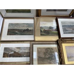 Collection of watercolours by various artists, including David Russel Anderson, Albert Thomas Pile, Frederick James Aldridge, Joseph Pighills, etc (qty)
