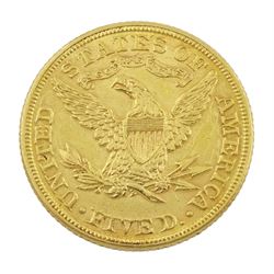 United States of America 1899 gold five dollars coin