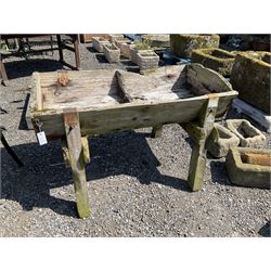 19th century weathered cow feeder trough  - THIS LOT IS TO BE COLLECTED BY APPOINTMENT FROM DUGGLEBY STORAGE, GREAT HILL, EASTFIELD, SCARBOROUGH, YO11 3TX