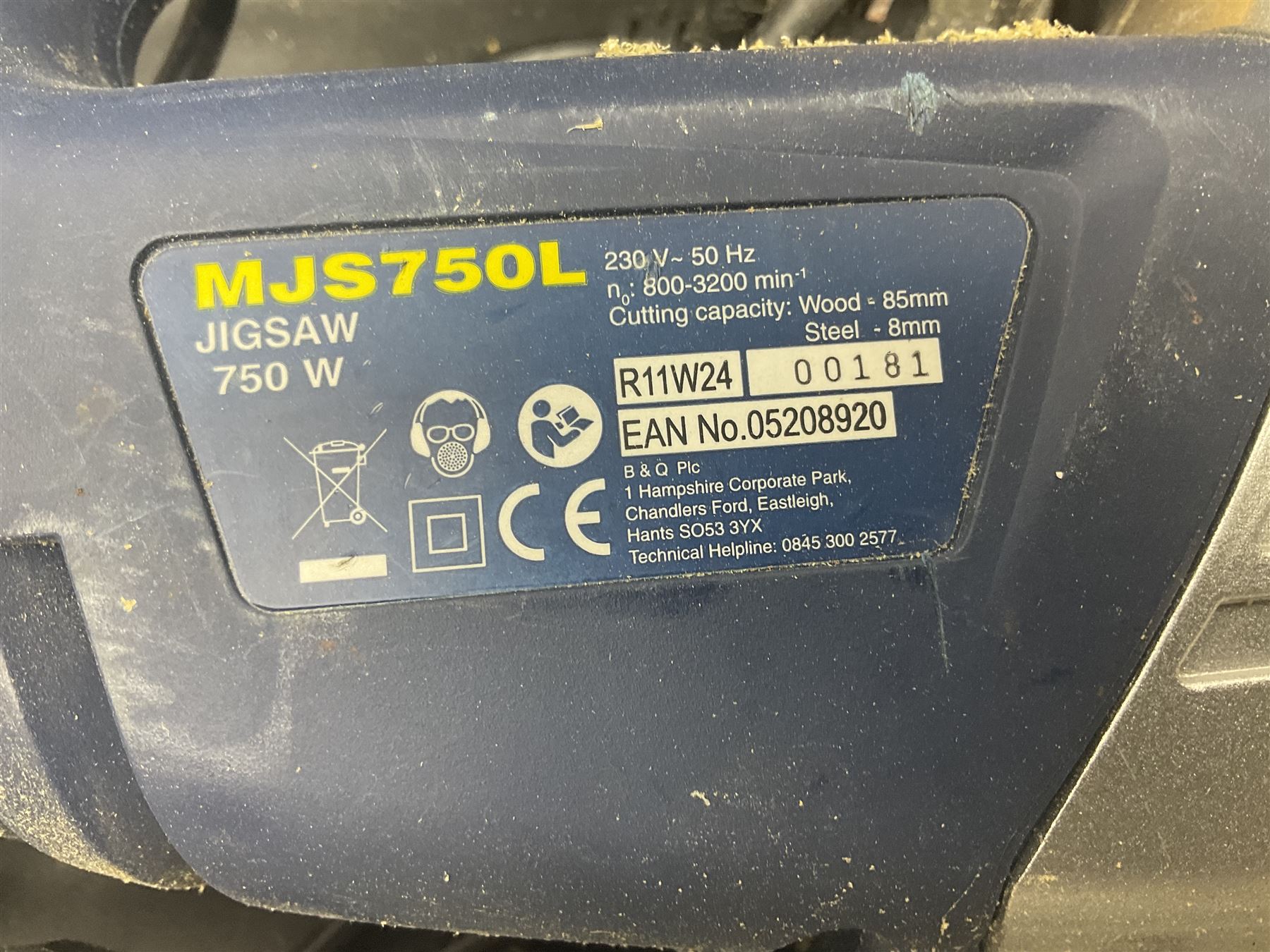 Collection of tools, comprising grinder electric, cased Mac Allister jigsaw, Power craft router