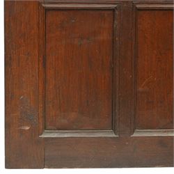 Mouseman - 1940s glazed, panelled and adzed vestibule door with castellated frame, with carved mouse signature, by Robert Thompson of Kilburn