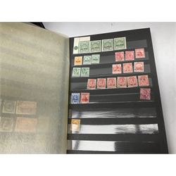 Stamps including first day covers, Royal Mail PHQ cards, Australia, Germany, Canada, Cyprus, Ceylon, Falkland Islands, France etc, housed in various albums, in one box