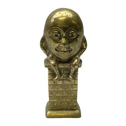 Brass money box in the form of Humpty Du