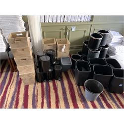 Wooden waste paper bins, circular bins, pedal bins and other- LOT SUBJECT TO VAT ON THE HAMMER PRICE - To be collected by appointment from The Ambassador Hotel, 36-38 Esplanade, Scarborough YO11 2AY. ALL GOODS MUST BE REMOVED BY WEDNESDAY 15TH JUNE.