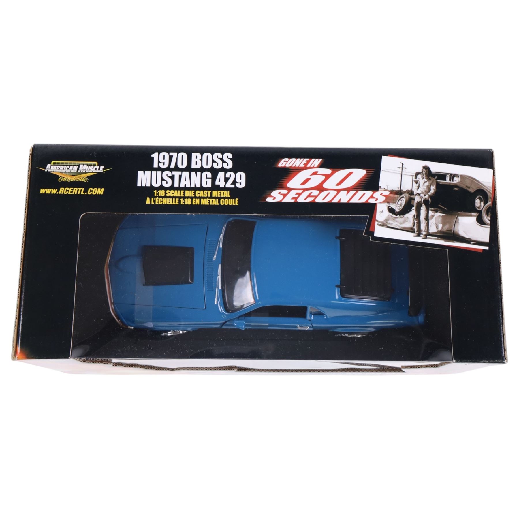Two RCErtl 1:18 scale diecast model cars, comprising 'Knight Rider' KITT' and 'Starsky & Hutch' Ford Gran Torino, both boxed