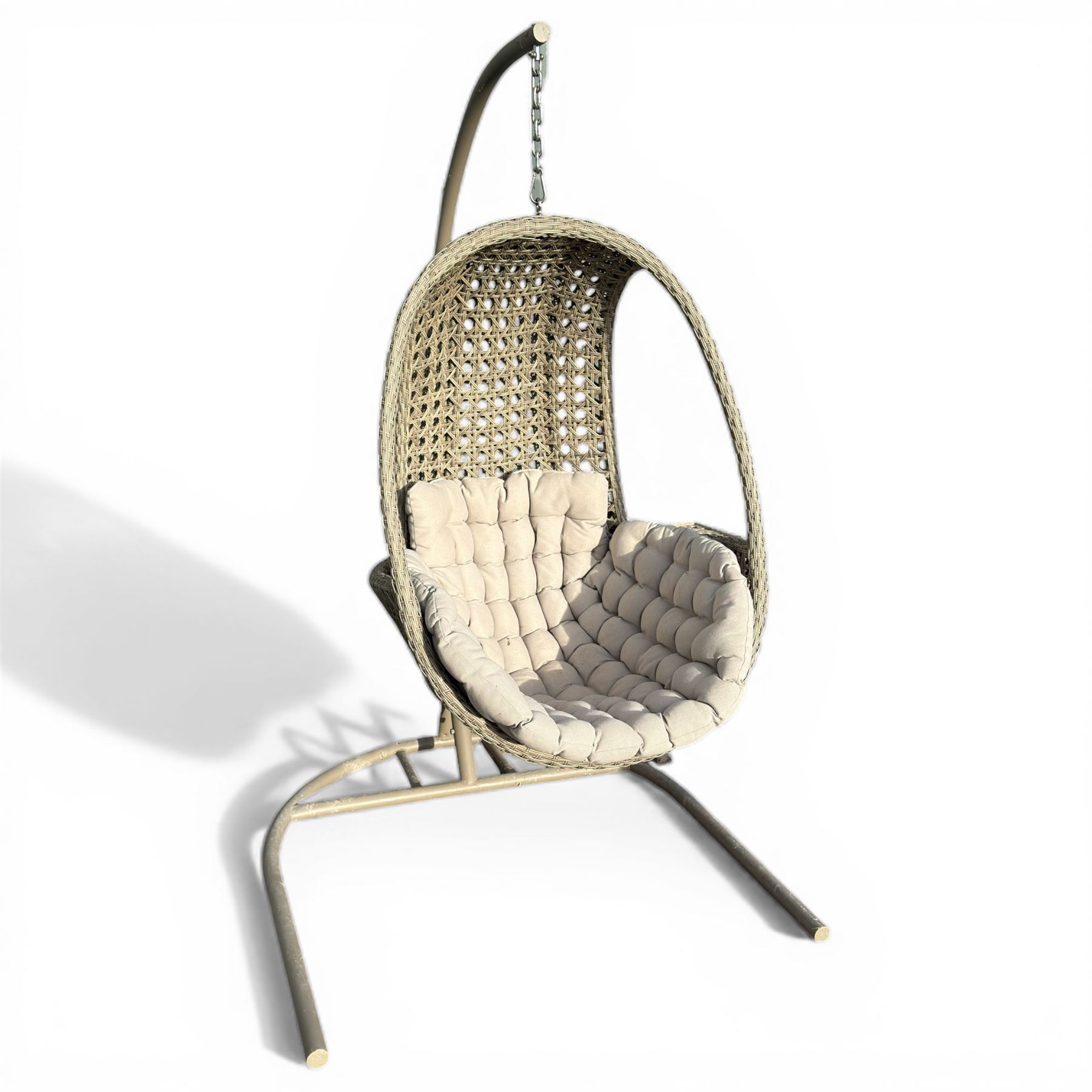 Hartman basket hanging garden chair with cushion and cover