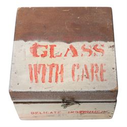 WWII Air Ministry 'Bombsight D' compass, in fitted wooden box