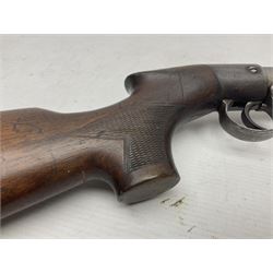 Early 20th century BSA Improved Model D .177 cal. air rifle, with underlever action, top-loading, walnut stock with chequered semi-pistol grip, serial no.46481, L100cm overall NB. AGE RESTRICTIONS APPLY TO THE PURCHASE OF AIR WEAPONS.