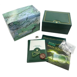 Rolex Oyster Perpetual Date Submariner 2001 stainless steel automatic wristwatch, model No.16610, serial No.K644609, boxed with papers

[image code: 7mc]