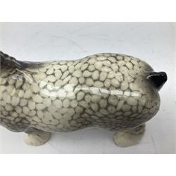 Beswick Shire horse in rocking horse grey no. 818, with printed mark beneath, H21cm