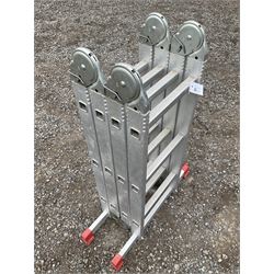 Four part multi purpose ladder, max permissible load - 150kg - THIS LOT IS TO BE COLLECTED BY APPOINTMENT FROM DUGGLEBY STORAGE, GREAT HILL, EASTFIELD, SCARBOROUGH, YO11 3TX