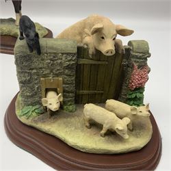 Collection of Border Fine Arts figures, comprising limited edition Supplementary Feeding 943/1750, On The Hill B0877, Run Rabbit Run JH42, James Herriott Studio Collection Venturing Out A22942 and Barn Owlets A25053, two with certificates (6)