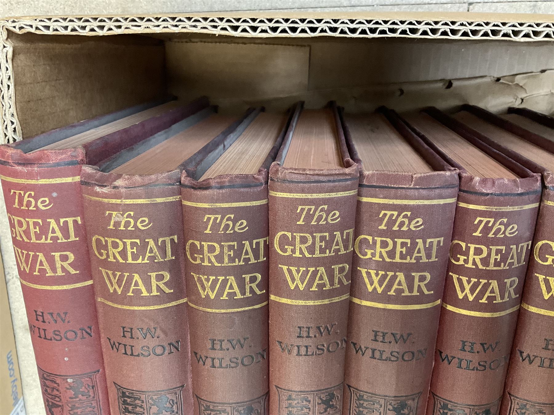 The Great War  by H W Wlison. 13 volumes. 1914-19;The Second Great War by Hammerton. 9 volumes; and The Second World War by Winston Churchill. 6 volumes.
