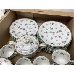 Extensive Limoges for Raynaud & Co tea and dinner service for twelve, including teapot, covered sucrier, milk jug, cups and saucers, plates of various sizes, two covered dishes etc 