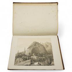 Sir William Gore Ouseley (British 1797-1866): 'Views in South America, from original drawings made in Brazil the River Plate, the Parana, &c', folio containing twenty six (26) tinted lithograph plates with lithographed titled and plan, dedication to Prince Albert with list of plates on verso, pub. London: Thomas McLean 1852, bound in oxblood leather and brown cloth
