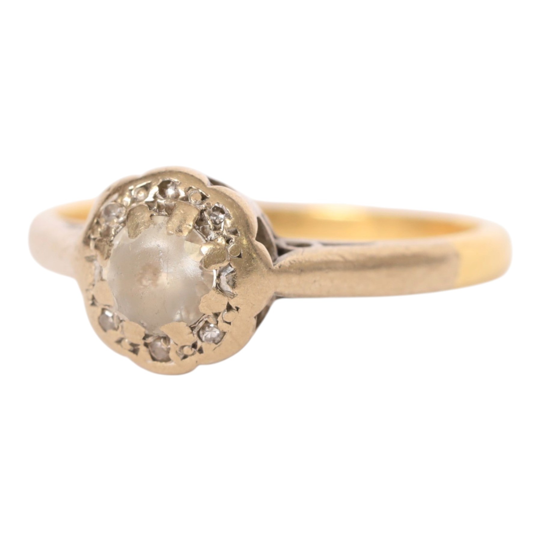 18ct gold stone set ring