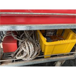 Tool workstation with Snap-on three drawer lockable tool box and tools, feeler gauges, wire strippers, screw drivers torque wrenches, and other  - THIS LOT IS TO BE COLLECTED BY APPOINTMENT FROM DUGGLEBY STORAGE, GREAT HILL, EASTFIELD, SCARBOROUGH, YO11 3TX