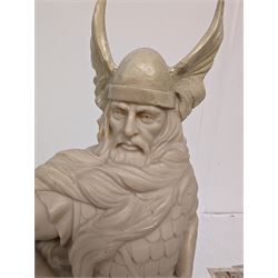 Amilcare Santini (Italian 1910-1975): Viking sculpture in resin, signed