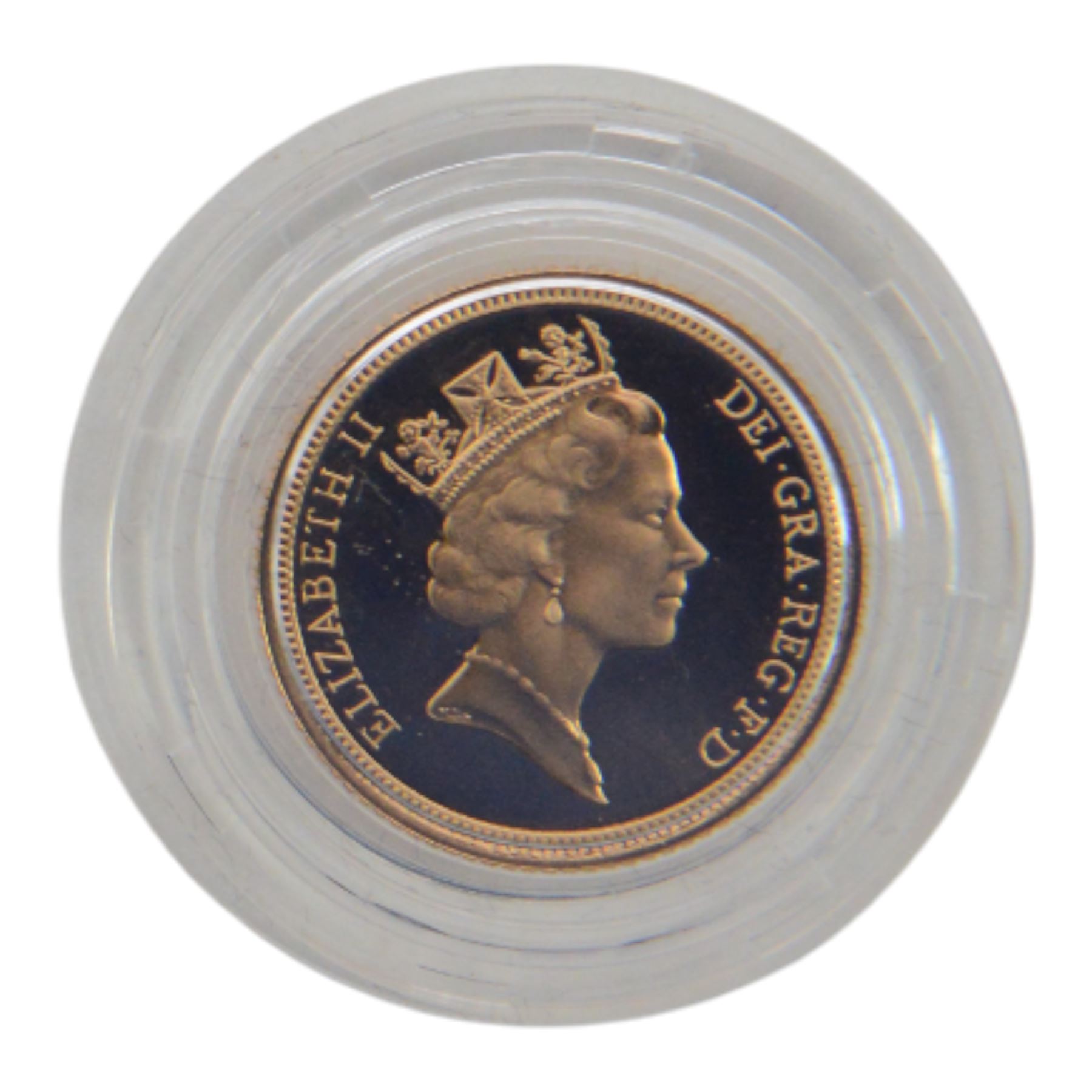 Queen Elizabeth II 1995 gold proof half sovereign, cased with certificate