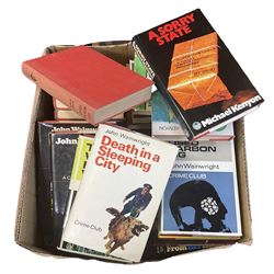 Collection of First edition Collins Crime Club crime and detective fiction novels, authors including Francis Ryck; Loaded gun, Woman Hunt, Account Rendered, etc, M.G.Eberhart; Call after Midnight, Murder in Waiting and Two Little Rich Girls, Brown Meggs; The Matter of Paradise and Saturday Games, Lionel Black; Ransom for a Nude, The life and death of Peter Wade, etc, Antony Gilbert; Tenant for the Tomb, Death Wears a Mask etc, John Wainwright; Evil Intent, Talent for Murder, Web of Silence and other authors (approx 50)