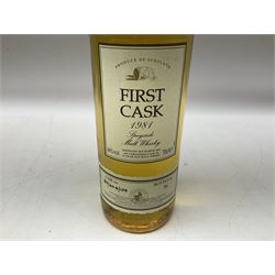 Convalmore 1981, 16 year old first cask Speyside single malt whisky, 70cl, 46% vol