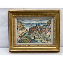 Rowland Henry Hill (Staithes Group 1873-1952): Staithes Beck and Village, watercolour signed and dated 1943, 21cm x 30cm
