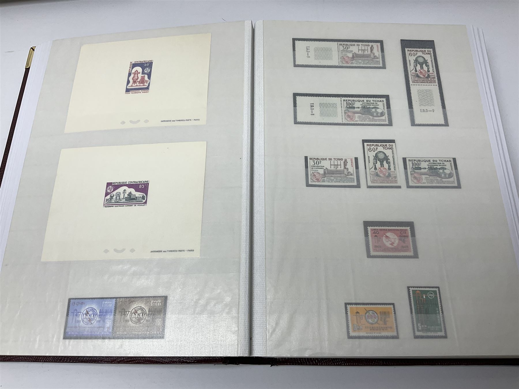 Thematic stamp collection relating to satellites, telecommunications and space from various Countries including Angola, Antigua, Ascension, Australia, Bahamas Barbados, Bhutan, British Virgin Islands, Denmark, Ecuador, Israel etc, a mint and used collection housed in three stockbooks