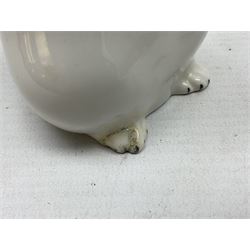 Collection of Russian Lomonosov USSR animal figures, to include  lynx, tiger, red panda, sealion, panada, etc 