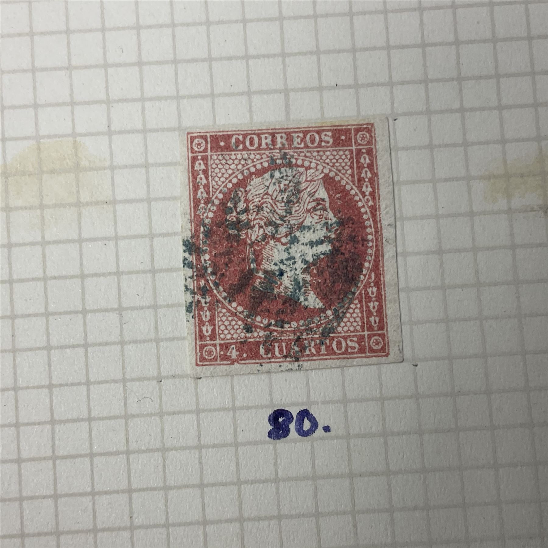 1850s and later mostly Spanish stamps including, imperf examples, some mint stamps, commemorative issues etc, housed in two albums 