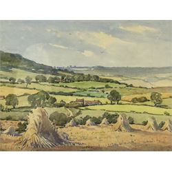 Charles L Saunders (British c.1855–1915): North Yorkshire Moor Landscape and Near Hackness, two watercolours signed 22cm x 30cm (2)