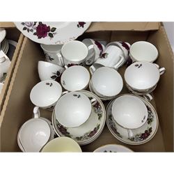 Wedgwood Eturia teapot, teacups, saucers and sideplates, and a collection of other teawares