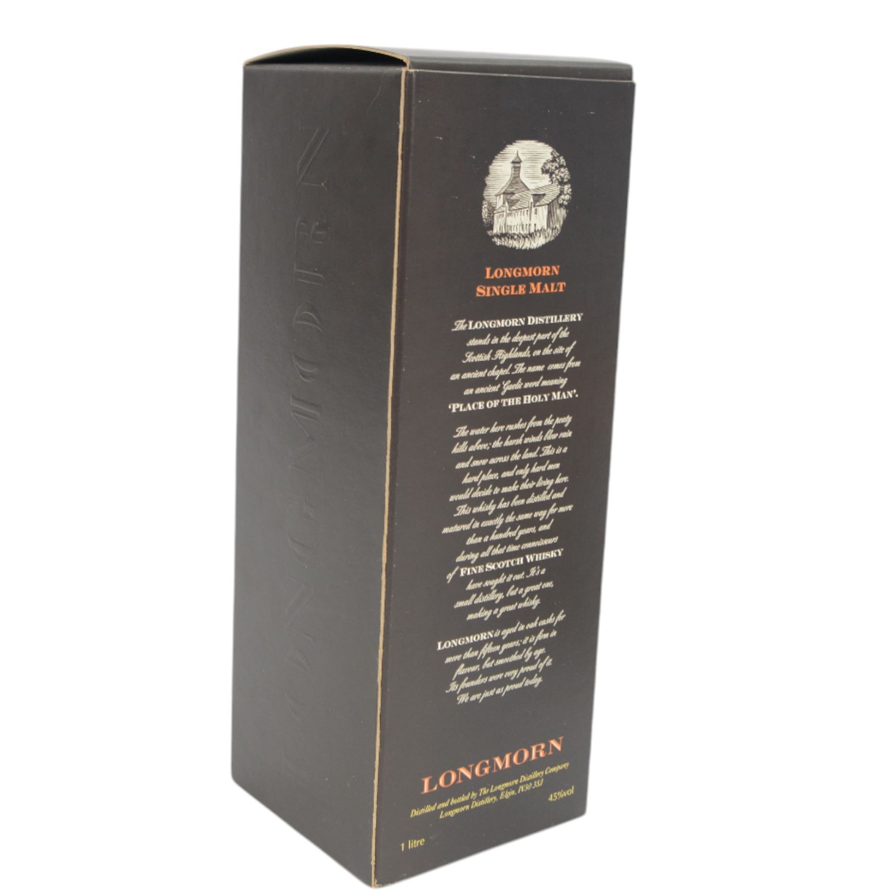 Longmorn, 15 year old, single Highland malt whisky 1 liter, 45% vol and Balvenie Doublewood 12 year old malt Scotch whisky, 70cl 40% vol, both in boxes 