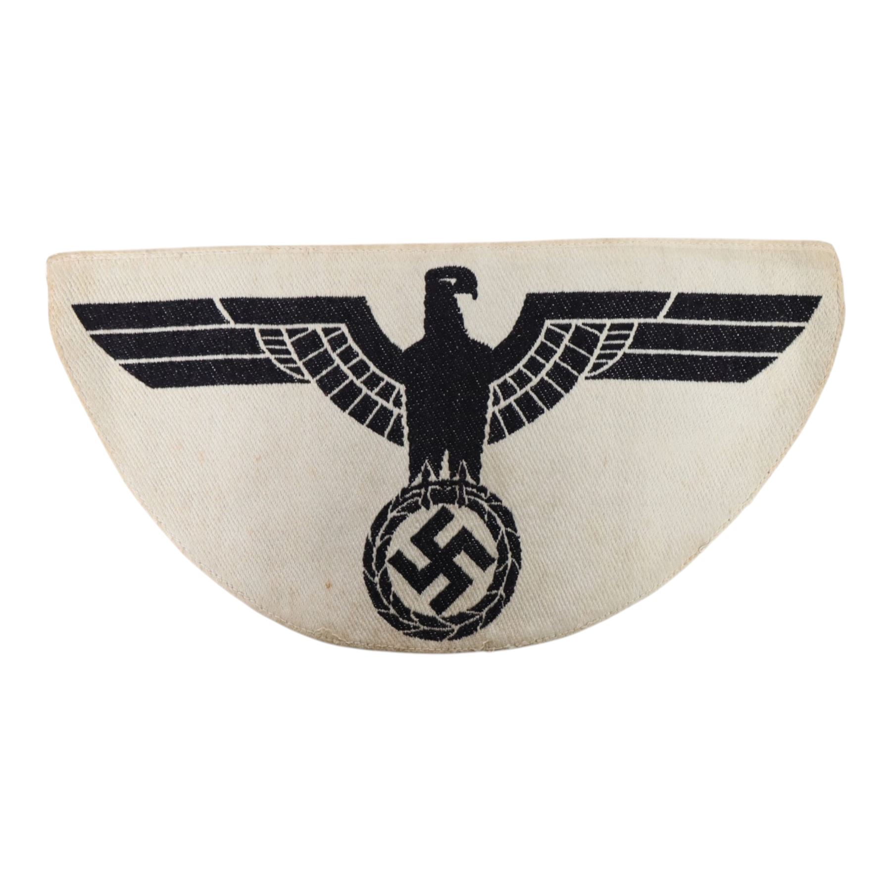 WWII Third Reich Kriegsmarine cap ribbon and cloth badges, including Radio Operative badge, breast eagle badge, Sports Vest Badge etc  