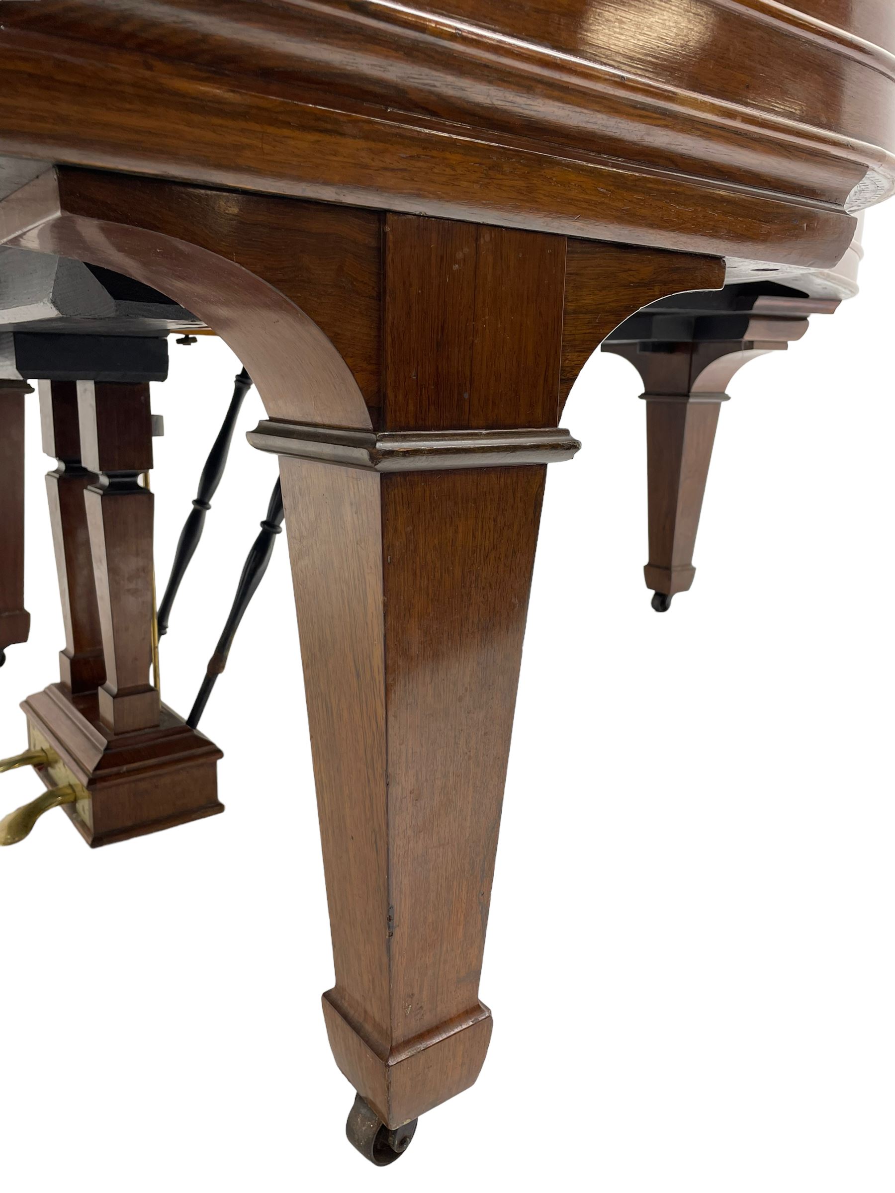 Steinway & Sons, Model A 188  grand piano - introduced in 1896, serial number 101814 (1901-1902) manufactured in Hamburg, with 20 overstrung bass notes, 85 ivory and ebony keys, in a  rosewood case with square tapered legs, roller repetition action with original stringing, felt, dampers and hammers, cast frame detailing numerous patents and awards 1859, 1872 and 1875, conforming lyre with sustaining and una corda pedals.

This item has been registered for sale under Section 10 of the APHA Ivory Act