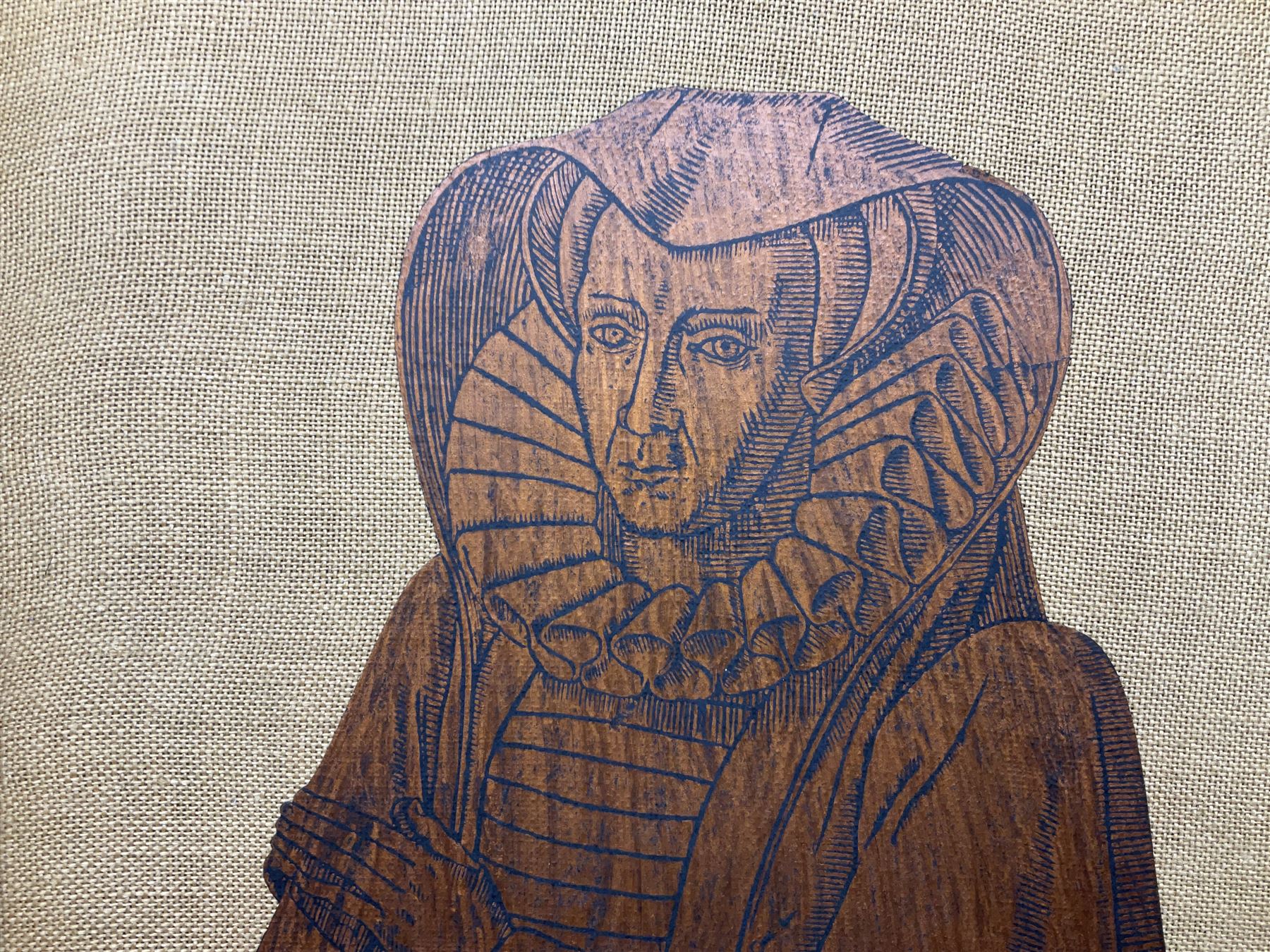 Jean Jones (Irish 20th century): 'Apples and Flowers', watercolour signed and dated 2001 together with brass rubbing of Jane Coningsbie (d.1608) from the Church of Saint Margaret at Felbrigg Norfolk max 104cm x 39cm (2)