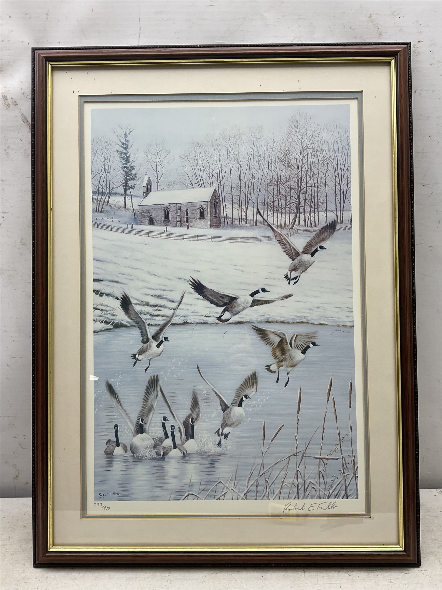 Robert E Fuller (British 1972-): Pheasants and Geese, two limited edition colour prints signed and numbered 299/850 and 237/850 in pencil max 41cm x 57cm (2)