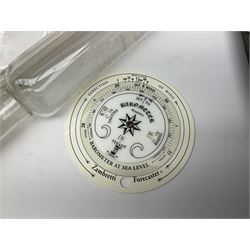 Quantity of laboratory and physics glassware including 'Guinea and Feather' equipment; boxed Latent Heat apparatus; Maltese Cross tube; atmospheric air pressure indicator flask; electroscope discharge tubes etc