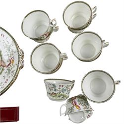 Collection of tea service ceramics, to include Wedgewood Jasperware teapot, milk jug and sugar bowl, together with Royal Albert Lady Carlyle teapot and a large collection of Royal Sutherland and Adderley's teacups and saucers