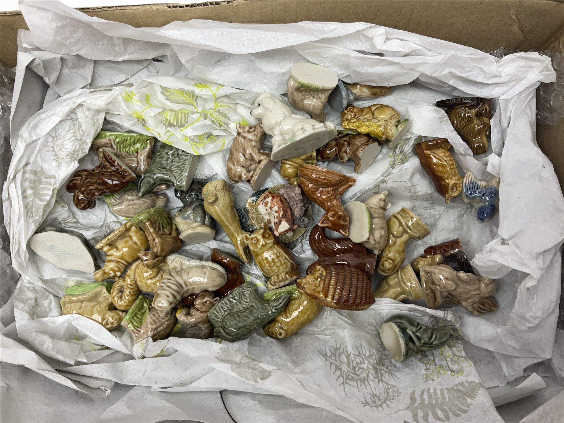 Large collection of Wade Whimsies and other similar animal figures 