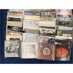 Quantity of vinyl records including Bob Dylan 'Bringing It All Back Home',  Hawk Wind 'The Xenon Codex', Black Sabbath 'Greatest Hits', 'Never Say Die!', 'Sabotage', 'Sabbath bloody Sabbath', 'Master of Reality', 'Heaven And Hell', Uriah Heep 'Firefly' and other music, approximately 110, in one box