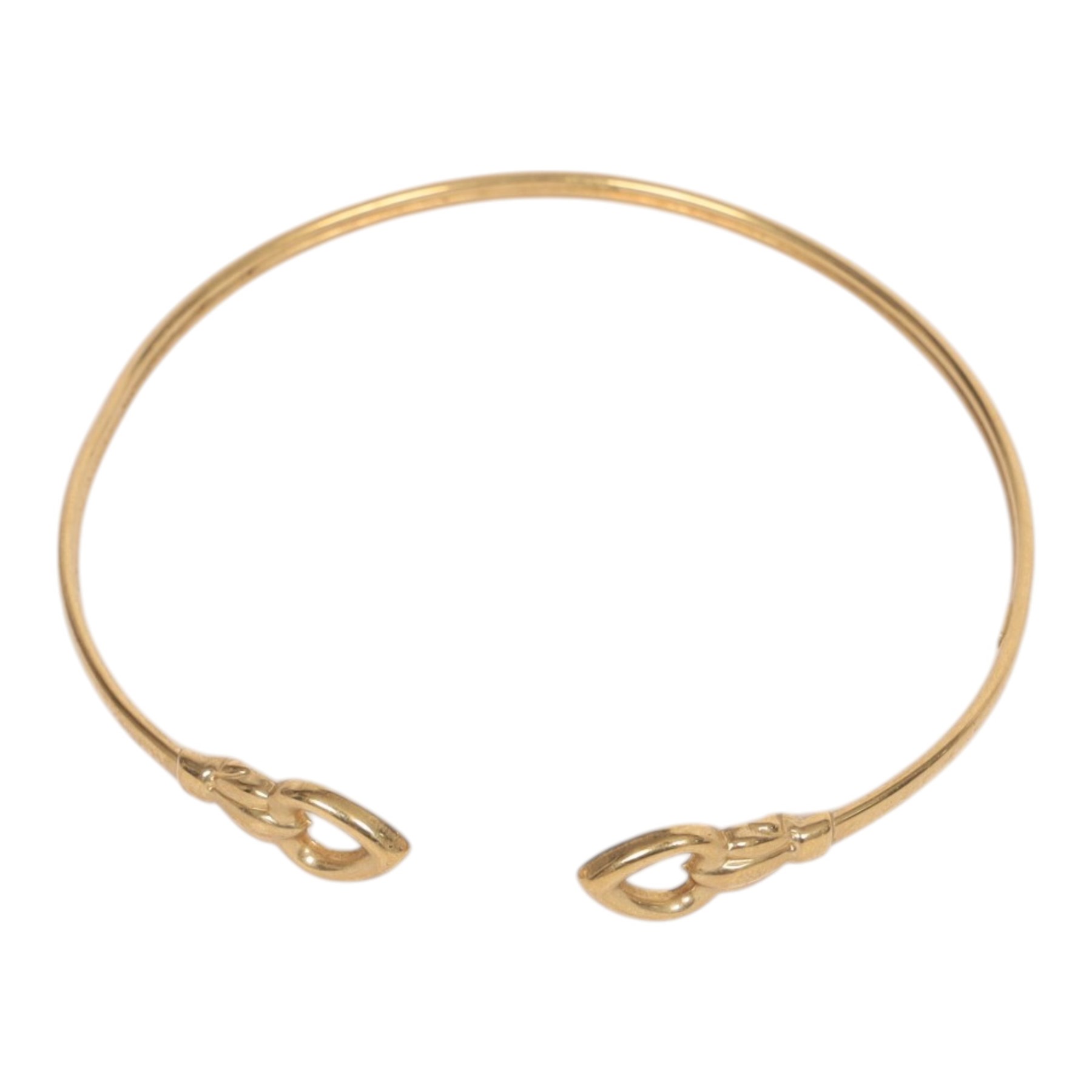 9ct gold jewellery, comprising bangle with metal core, curb link chain and fine chain